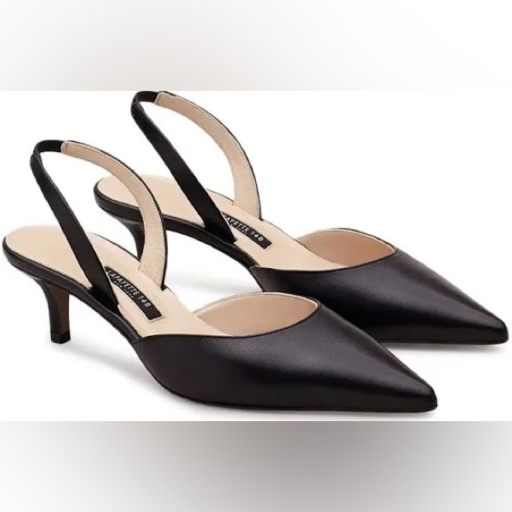 Lafayette 148  sling back heels 8.5 leather